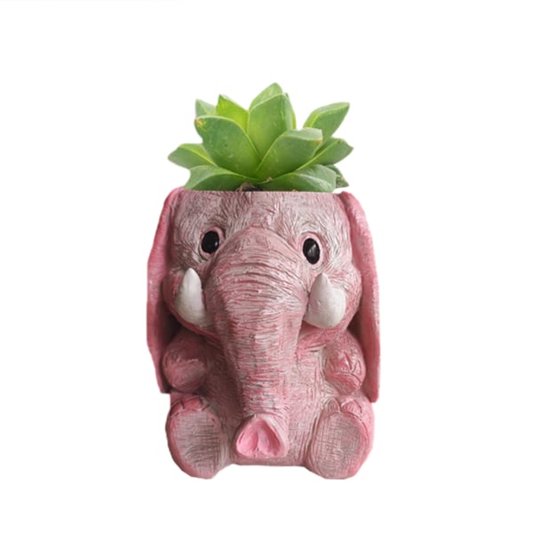 Elephant Flowerpot Pennholder UV Epoksyform Sementgips Leire Silikonform