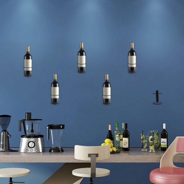 Väggmonterad vinflaskhållare Display Rack Hanger Köksorganisation