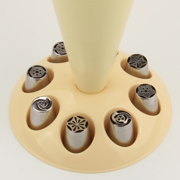 Spritspåshållare Plast Blomma Mun Implantationsram Kök Bakeware Verktyg Bakning Tillbehör