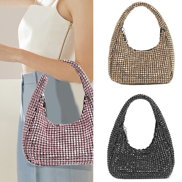 Naisten Ilta Clutch Kukkaro tekojalokivi käsilaukku Kainalolaukku Häät kukkaro Green