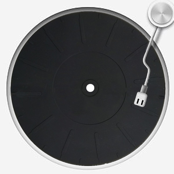 Vibrationsdämpande silikondyna Antistatiskt gummi för LP Antisladdmatta för fonografskivspelare Vinylskivspelare Tillbehör Black
