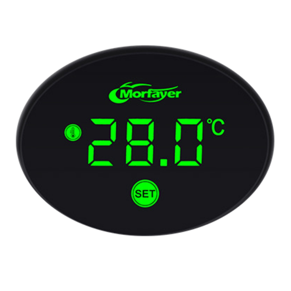 Watch Dammtät LED-klocka Digital displaypanelmätare för motorcyklar Green 2 in 1