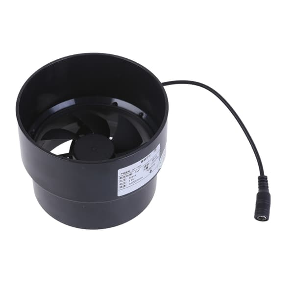 PVC Ventilator 12V 110mm-100mm til Hønsehus Drivhus Stille Drift