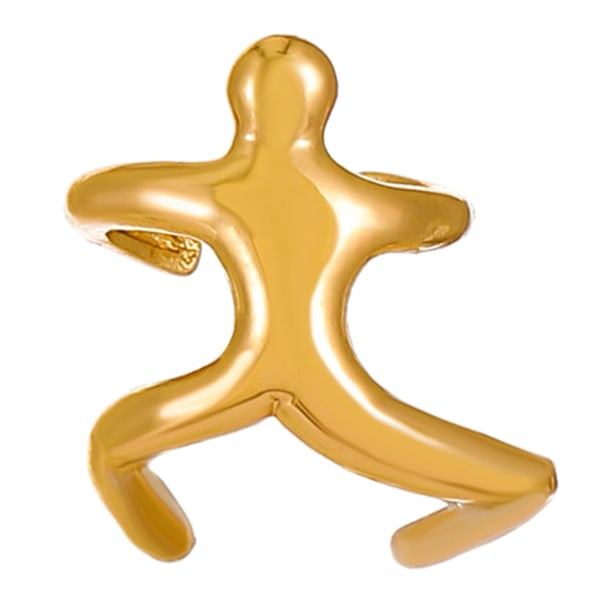 Klättring Small Person Ear Cuff Wrap Örhänge Justerbar Body Smycken Unisex Gold-color