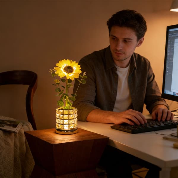 Elegant USB-ladende nattbordslampe med duftfunksjon