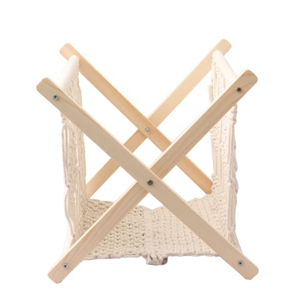 Makramee-lehtiteline Boho-lehtiteline Säilytysteline Sanomalehdille