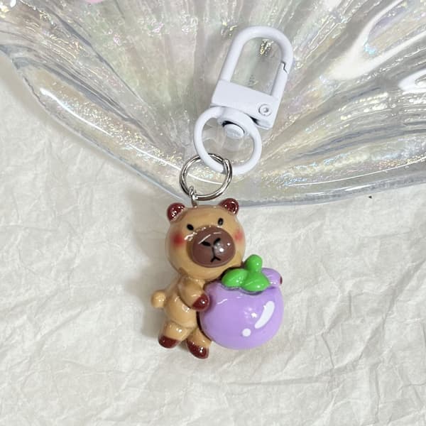 Capybara Nyckelring Berlock Väskberlock för Plånböcker Handväskor Väskaccessoarer Present