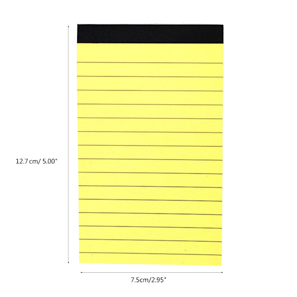 Mini notesblokke lomme notesbog, 6 stk 3x5 tommer lille skriveblok tomt foret papir