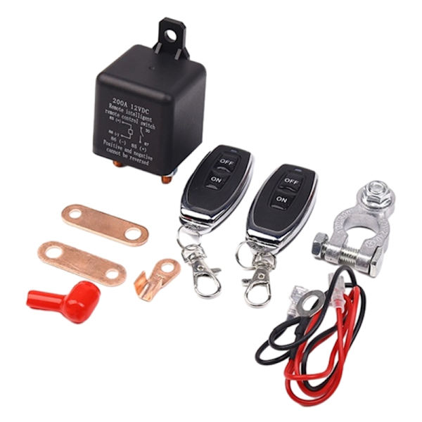 12V 200A Auto Battery Kill Switch Batterikontakt Afbryd forbindelse med fjernbetjening af batteriafbryderkontakt Isolator