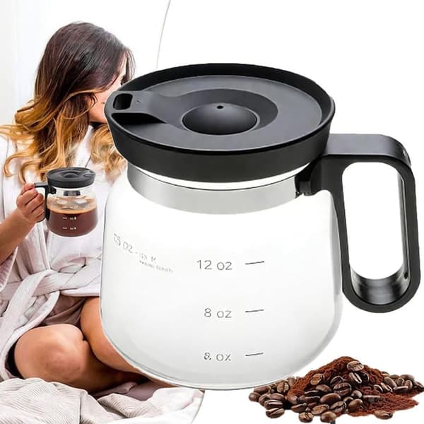 47 cl Kaffemuggar i glas Läcksäkert lock Diskmaskinsäker Present Kaffekoppar