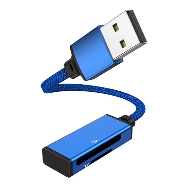 USB Typ C Micro USB -kortläsare Till SDTF-anslutning Minne Kamera Fotoöverföring Adapter För Telefon Stationära datorer Bärbar dator Blue - USB