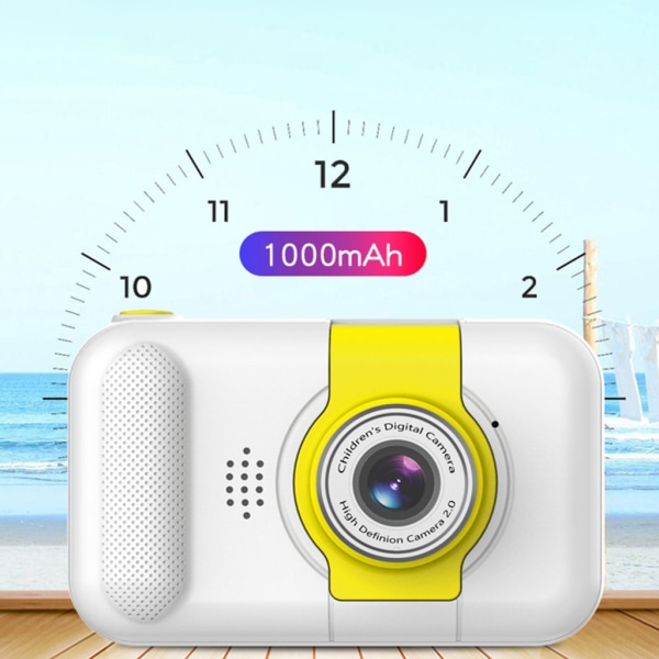 Barnkamera Leksaker Barn Digitalkamera 1080P Barn Jul Födelsedag Festival Present 4000W Pixels Selfie Videokamera White 32G