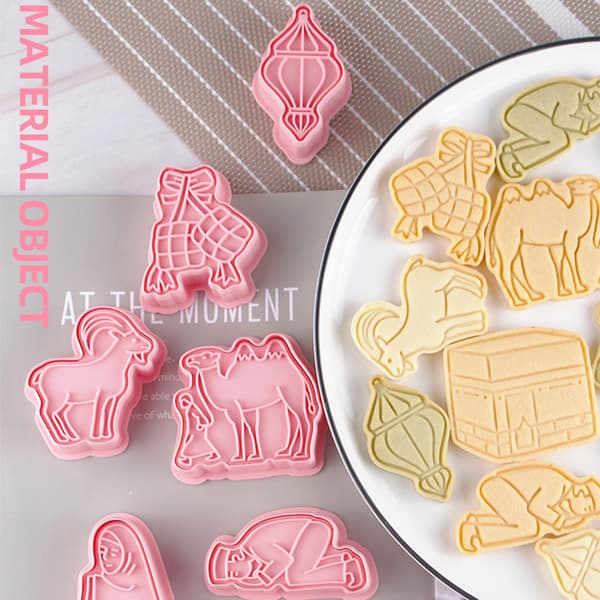 3D Eid Mubarak Plastkakeform Håndlaget DIY Kakekjeks Plastform