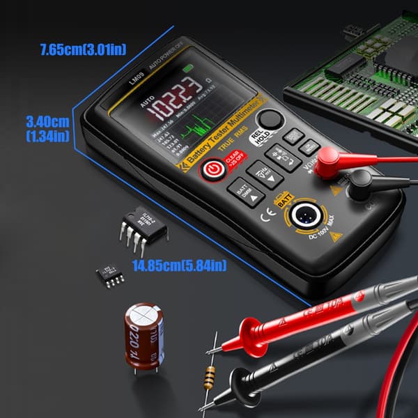 Automatisk Multimeter Med Data Hold Funktion For Nem Aflæsning Under Dårlige Lysforhold