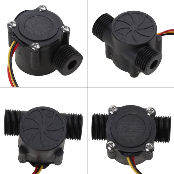 G1/2\" 1-30L/min DC5V Vannstrømningssensor Flowmåler Hall Flow Sensor Bryter