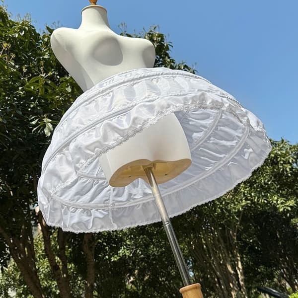 Utsvingt underskjørt med elastisk midje Prinsessekjoleforsterker 65 cm diameter