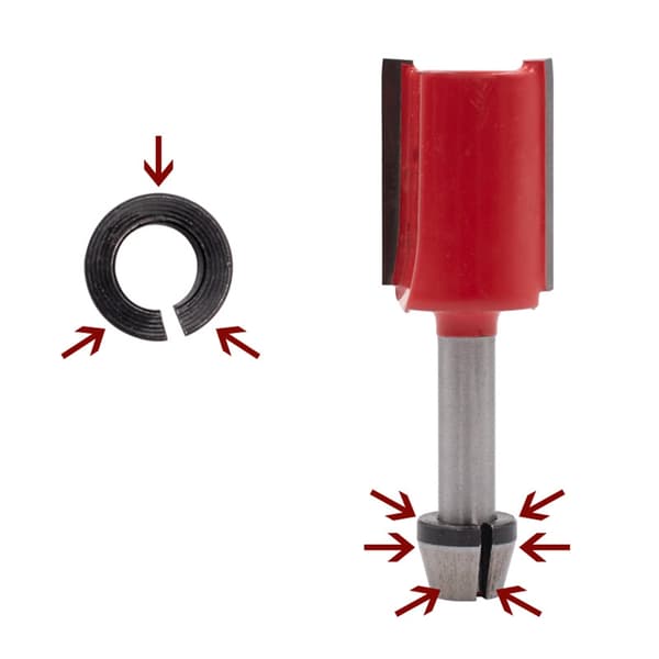 Spændepatron Kulstofstål Routerbits Spændepatron 6/6,35/8mm Til Trimning