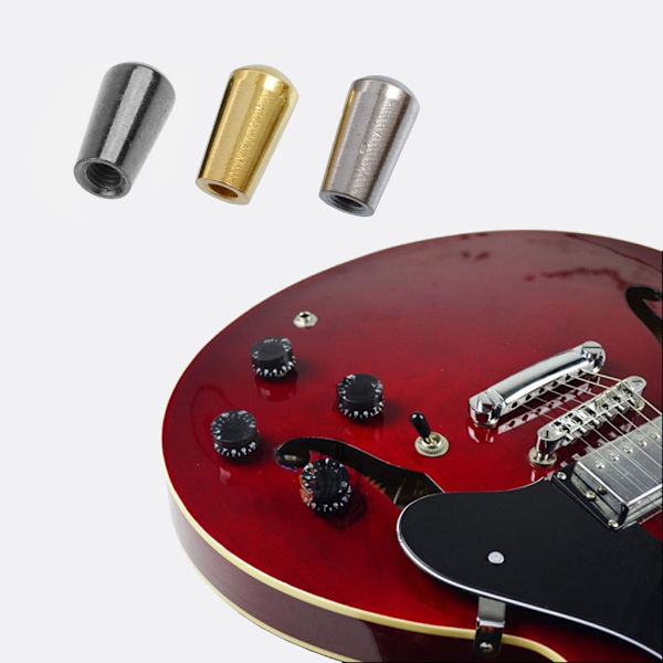 Guitar Switch Knob Tip Cap Indvendig Gevind Toggle Switch Knobs Cap Tip Knap Black
