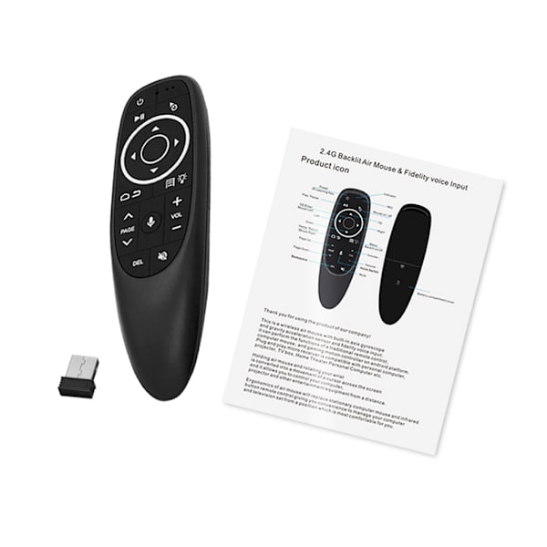 G10S Pro Röststyrning 2.4G RF Trådlös Air Mouse Gyroscope Trådlöst för Smart Remote Bakgrundsbelyst För Android TV Box PC