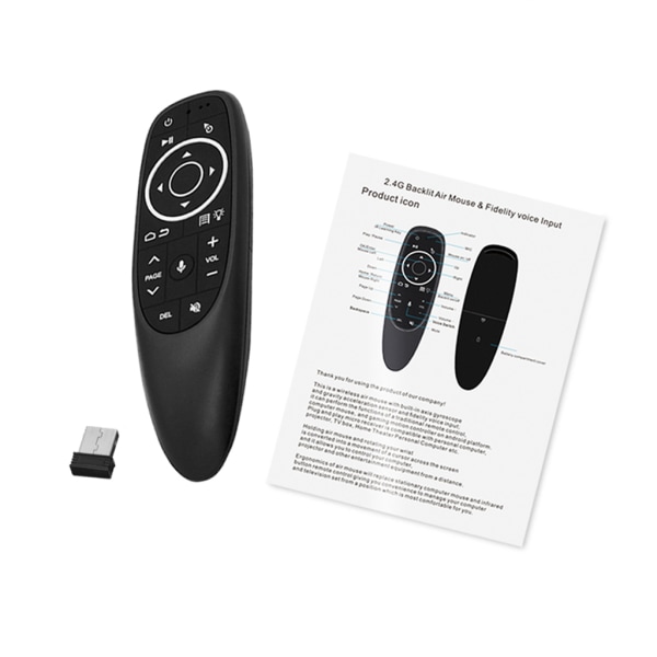 G10S Pro Voice Control 2.4G RF Langaton Air Mouse Gyroskooppi Langaton Smart Remote Taustavalaistu Android TV Box PC