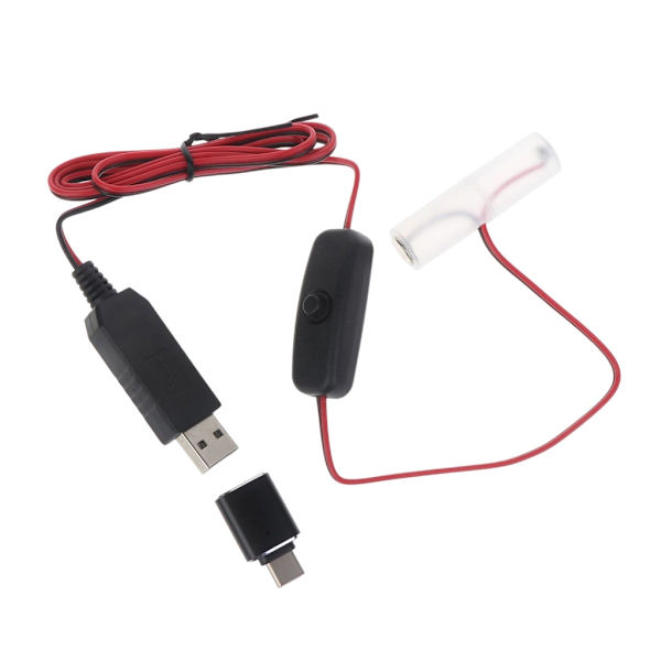 USB power DC-Buck Boost -akun eliminaattori USB Type C - 1,5 V LR6/AM3/AA pariston poisto Korvaa 1 pariston