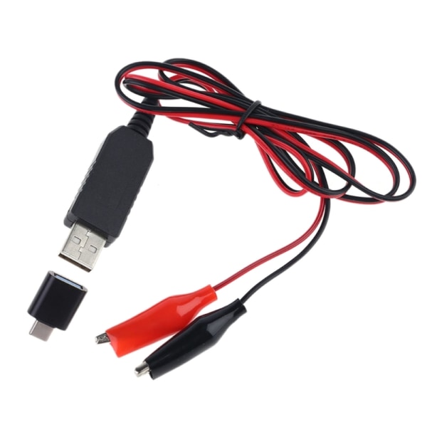 Typ C USB till 4,5V AA/AAA/C batterieliminatorer för LED-radio elektronisk leksak