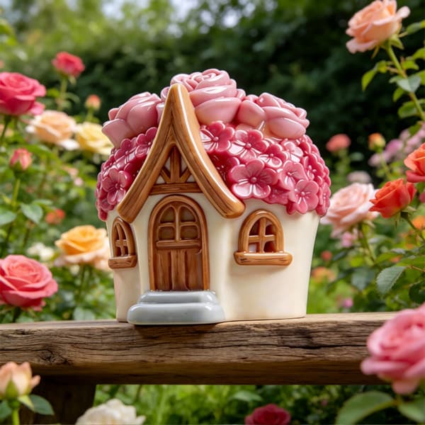 Miniature Rose Blomsterhus Silikoneforme til Håndlavede Lys, Sæber og Desserter