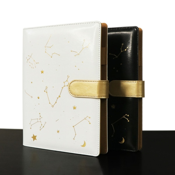 Business Notebook Loose Leaf Notebook Avtakbar indre side Constellations Journal Notebook Skrivesaker Notatblokker Black