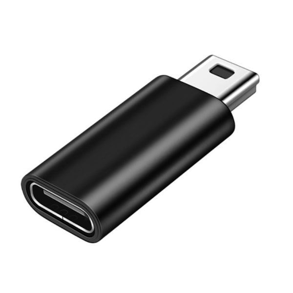 USB Typ C-förlängningsadapter USB C-hona till mini USB hane-omvandlare förlängd Black