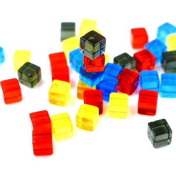 200 st/ set Klar 8 mm akryltärningar Spelrekvisita Pedagogisk leksak för barn Färgglada fyrkantiga hörnkuber med tomma tärningar M
