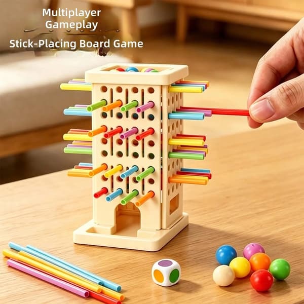 Förskoleleksak med pinnar och bollsläpp för barn