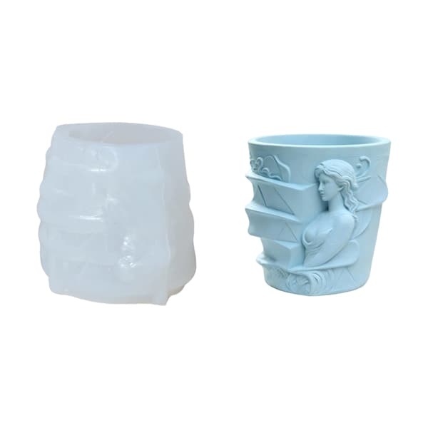 Beholder silikonform med gudinne-reliefffigurdesign
