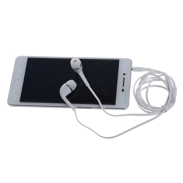 3,5 mm stereohörlurar hörlurar headset med mikrofon för Galaxy S6 S5 S4 S3 hörlurar White