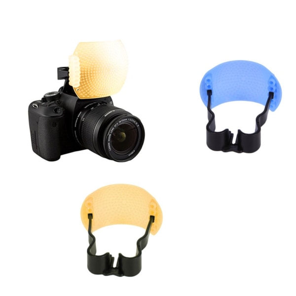 3 Color 3 in 1 Pop-Up Flash Diffuser Cover Kit Softbox för Nikon Pentax