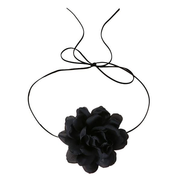 Vintage Oversized Flower Choker Halskjede Lang stropp Krage Choker Temperament Nakkebånd Smykker Kravebenskjede Halskjede