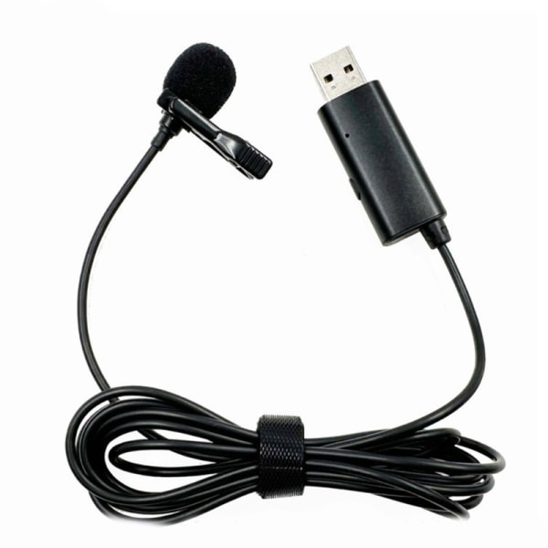 USB mikrofon Lavalier Lapel Clip on Mic med kabel för bärbar dator PC Streaming Konferens Intervjuer Sång