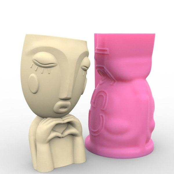 Vas Form DIY Handgjorda blomkrukor Gips Epoxihartsformar Molds