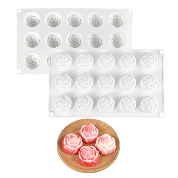 Silikoneform til bagning og slikfremstilling, dessertbageform med flere rum