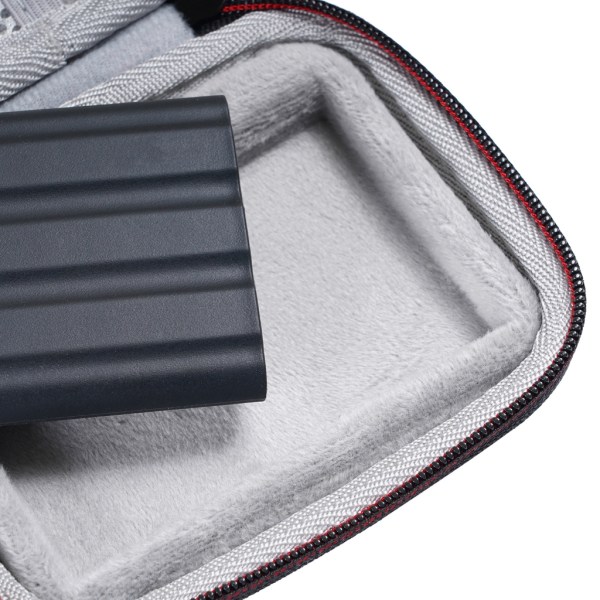 Bärbar hårdväska för T7 Shield SSD-väska med mjuka inre, innerfickor Black