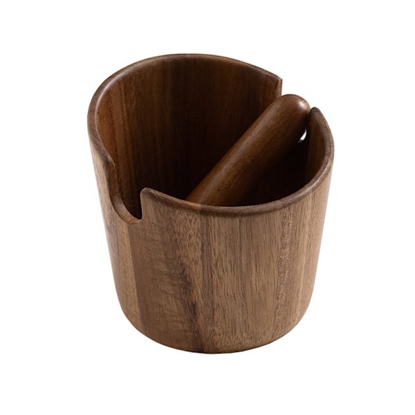 Coffee Knock Box Anti-Slip Grind Dump Bin med avtakbar Knock Bar Residue Box