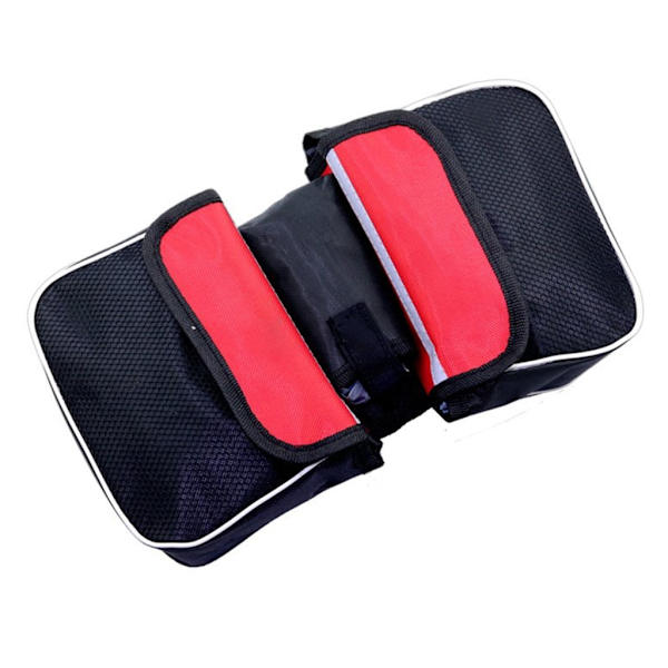 Cykeltasker Cykelramme Front Tube Taske Cykel To Side Pouch-Cykel Tilbehør Black