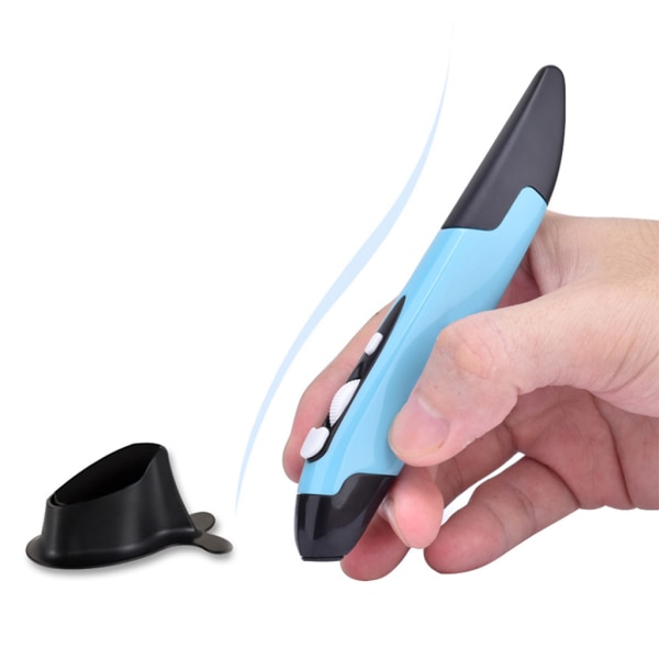2.4G trådlös optisk presentatör Pen Mus USB Ergonomiska möss för bärbar dator Blue