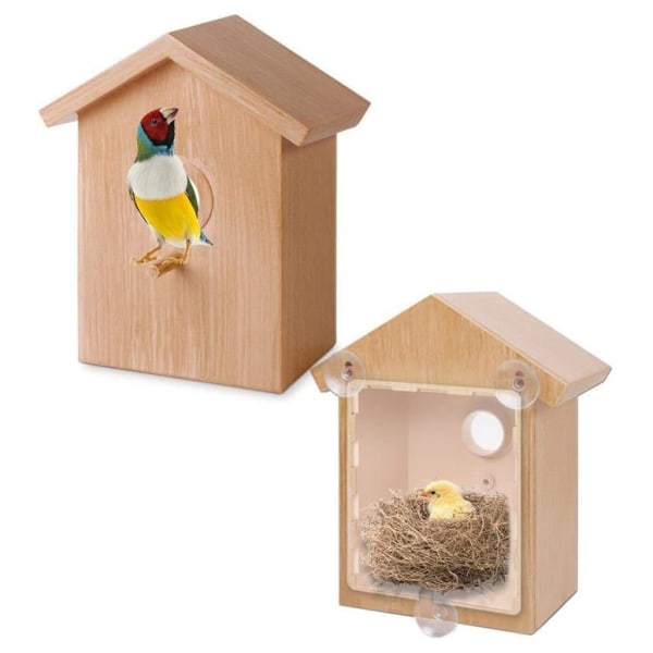 Utomhusbo för fågeluppfödning uppmuntrar uppfödning av fågelhus för fönster