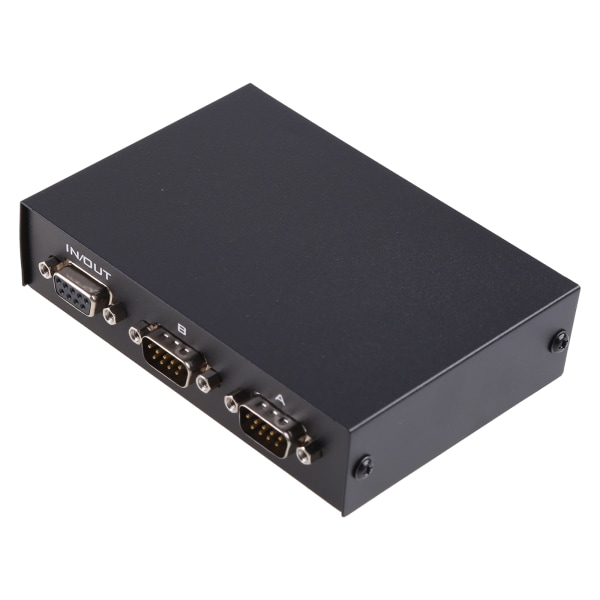 PC-skrivare DB9 Pin Serial RS232 Switch Box Metallhölje för Case Manual RS232 Switcher för PC delning till seriell enhet