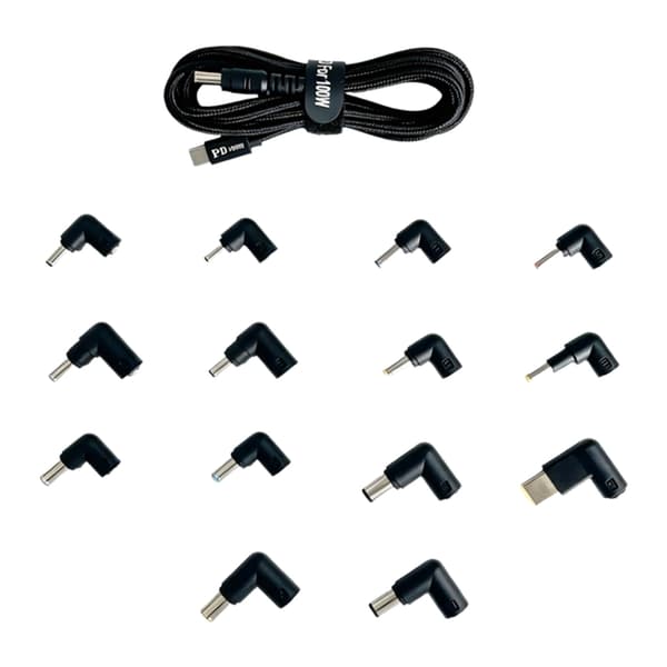 Universal 100WPD til opladningskabel 14 stik bærbar adapter