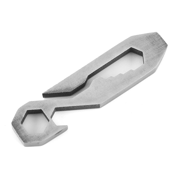 Nyckelring i rostfritt stål Multiverktyg 8 i 1 EDC-utrustning utomhusutrustning Platt skruvmejsel sexkantsnyckel 5/6/7/8 mm