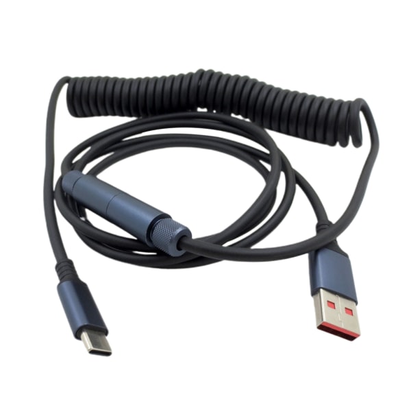 Typ A till C USB kabel spiralfjäder datalinje för mekaniskt tangentbord Hållbar datalinje