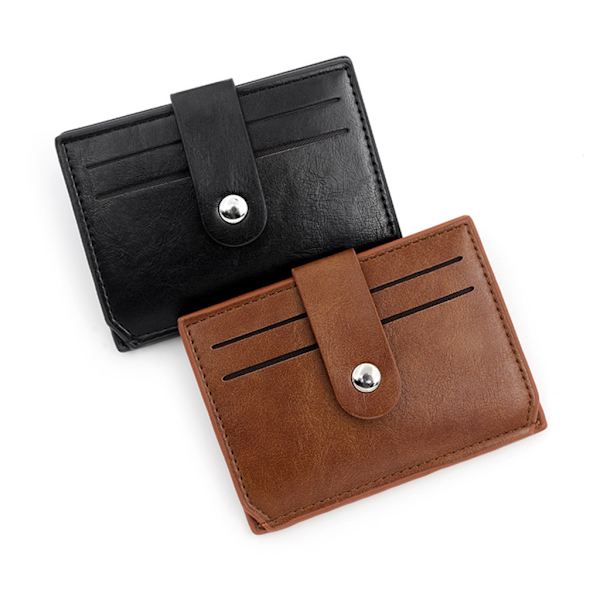 Herrplånbok Bank Kredit-ID-korthållare PU Läder Multi-Slot Fashion Card case- 3
