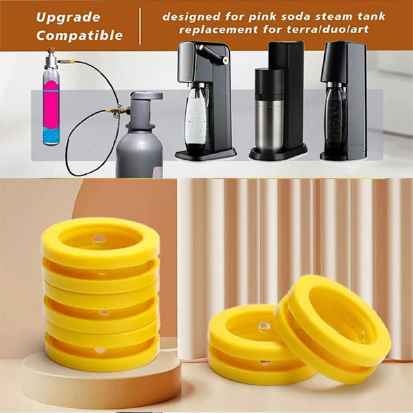 Slitstarka gummipackningar Set Mångsidiga tätningspackningar Essential tätningar Set 3/6 st Hållbar för sprudlande vatten dispenser null - 3 pack
