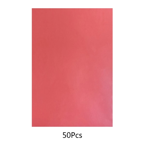 50 ark 8K färgat kartong, tjockt färgat papper, handgjort set Red - 200g 8k
